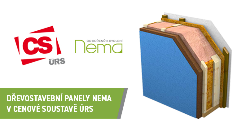 Dřevostavební panely Nema v cenové soustavě ÚRS!
