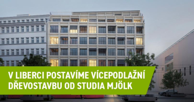 8 pater, 80 bytů, vše ze dřeva. Architekti studia MJÖLK navrhli řešení bytového domu v Liberci