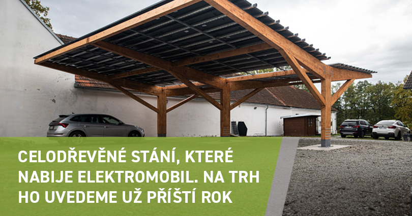 Celodřevěné stání, které nabije elektromobil. Na trh ho uvedeme už příští rok
