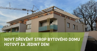Nový dřevěný strop bytového domu hotový za jediný den!