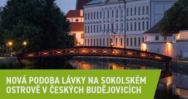 Nová podoba lávky na Sokolském ostrově v Českých Budějovicích