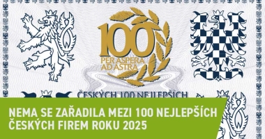 NEMA se zařadila mezi 100 nejlepších českých firem roku 2025